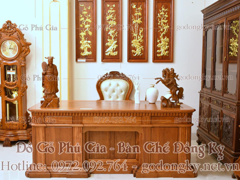 bàn làm việc hiện đại gỗ tự nhiên